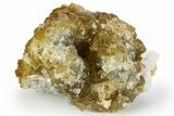 Intense Gemmy Yellow Fluorite with Dolomite - Fluorescent! #255724-1